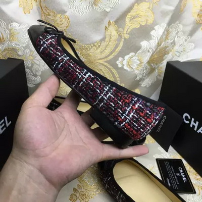 CHANEL Shallow mouth flat shoes Women--036